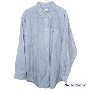 Brooks Brothers 346 Men’s Striped Casual Button Down Shirt Size XL